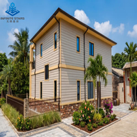 Casa Prefabricada de Acero Ligero, Moderna, de Tres Pisos, con Balcón en el Techo, Revestimiento WPC, Diseño Personalizado, Fabricante