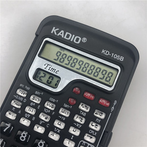 Kadio KD-105B Scientific Calculator 10+2 Digits 56 Functions With Time Display For Student Use - Product Image 3
