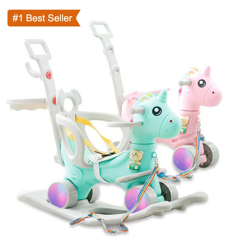 Istaride Baby Schaukel pferd verdicken Chassis Kinder pferde Toy Ride Balance Horse 2 In 1 Fahrt auf Spielzeug Schaukel tier für Baby