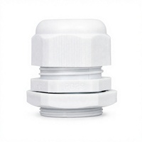 Passe-câble étanche IP68 basse tension PG29 en nylon avec connecteur de jonction, écrou de blocage, joint d'étanchéité et bague de retenue