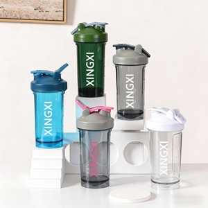 500ML 700ML Shakerfles met aangepast logo, metalen balletje, transparante shakerbeker, fitness, sportschool, workout, eiwitpoeder mengfles - Product Image 2