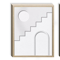 Tableau mural en tissu Art déco moderne avec cadre éclairé par LED, design élégant de nature morte pour la décoration de salon et de maison