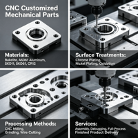 Piezas personalizadas CNC para aspas de impulsor, proceso de control numérico multieje, piezas neumáticas especiales