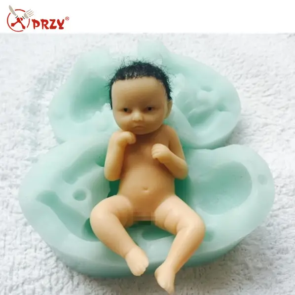 High quality cake decorating fondant 3d reborn babies silicone mold