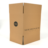 Boîte d'expédition en carton ondulé kraft avec logo personnalisé, boîte d'expédition marron imprimée pour l'emballage de produits de nettoyage ménager