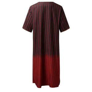 <span class=keywords><strong>M</strong></span>-4XL Jubah Muslim Baru Gaya Etnik Satu Potong Longgar Kasual V-neck Lengan Sedang Pakaian Pria - Product Image 5