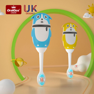 OralGos Children's <b>Toothbrush</b> Soft Bristle 3-12 Years Manual <b>Toothbrush</b> Cute <b>Puppy</b> Design - Product Image 1