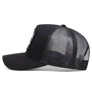 Cappellino da Baseball Personalizzato con Logo Sorridente, Unisex, Regolabile, per Tutte <span class=keywords><strong>le</strong></span> Stagioni, Traspirante, in Rete, Modello Trucker a <span class=keywords><strong>5</strong></span> Pannelli - Product Image 4