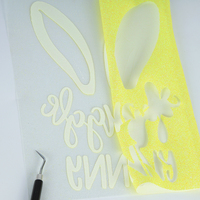 Vinyle thermocollant réfléchissant à motifs brillants phosphorescents HTV, vinyle thermocollant pas cher pour l'impression sur vêtements Renli