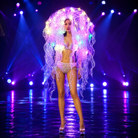 Chine Hot Selling LED Costumes Luminous Jellyfish Shell Sous-vêtements et couvre-chef Vêtements de performance étincelants pour la danse