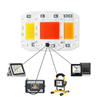 Module LED COB à spectre complet sans pilote, avec puce IC intelligente, DC AC 110V 220V 50W 30W 20W, pour projecteur LED et éclairage de culture