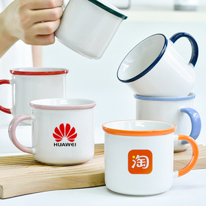 Taza de cerámica gruesa de color sólido, estilo vintage, apta para lavavajillas, para uso diario y regalos. - Product Image 2