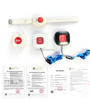 KONST Bracelet d'urgence avec bouton d'appel, détecteur de chute pour personnes âgées, kit d'alarme d'appel infirmier KONST, kit bouton SOS panique à une touche