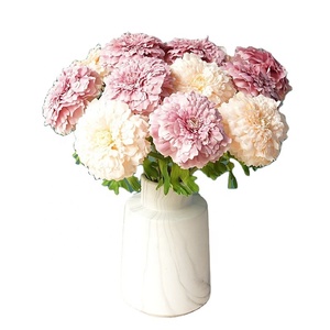 الجملة واحد الجذعية ديكور المنزل القطيفة الحرير الزهور الاصطناعية أقحوان في السائبة - Product Image 2
