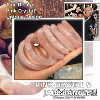 Bracelets en pierres précieuses naturelles pour femmes : Cristal rose, Jade vert, Quartz rose de Madagascar – Vente en gros de bracelets tendance