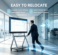 Tableau blanc interactif intelligent à écran tactile pour l'enseignement et les réunions – Vente chaude, directement de l'usine