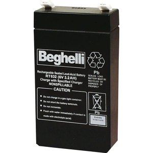 Batteria al Piombo Sigillata Ricaricabile Beghelli 6V 3.2Ah Antigoccia RT632 - Product Image 1