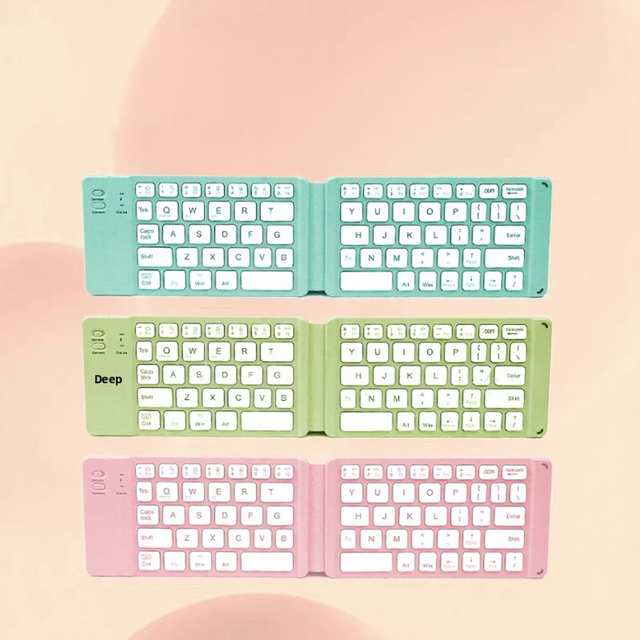 New Mini Two-Fold Wireless Bluetooth Lightweight Portable Mobile Phone Tablet Universal Gift Keyboard