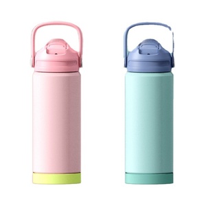 12oz 500ml 750ml Wide Mouth Water Bottle <b>Flask</b> Thermos Eco Friendly Bpa Free Dishwasher Kids Water Bottle With Lid and Straw - Product Image 1