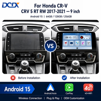 Pour Honda CRV CR-V 2017-2021 GPS Navigation Android 15 voiture Audio tête unité 4G lecteur multimédia AMOLED/Va tableau de bord MP3 inverse
