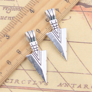 Quyến rũ Ấn Độ đầu mũi tên Dao găm 37x15mm handmade làm phù hợp, cổ điển Tây Tạng bạc màu Mặt dây chuyền, tự làm cho vòng đeo tay vòng cổ - Product Image 2