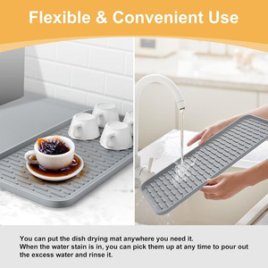 Tapis de station à café en silicone personnalisé, tapis <span class=keywords><strong>antidérapant</strong></span> <span class=keywords><strong>pour</strong></span> bar à café, tapis de protection <span class=keywords><strong>pour</strong></span> machine à café en silicone <span class=keywords><strong>pour</strong></span> la maison et la cuisine - Product Image 4