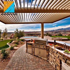 Pérgola Bioclimática de <span class=keywords><strong>Aluminio</strong></span> Premium <span class=keywords><strong>con</strong></span> Sistema LED para Jardín y <span class=keywords><strong>Terraza</strong></span> - Product Image 5