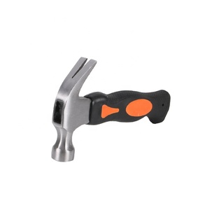 No.62009 8OZ piccolo martello da carpentiere tozzo per la riparazione fai da te casa campeggio per uso domestico <span class=keywords><strong>maniglia</strong></span> in gomma morbida per uso domestico - Product Image 1