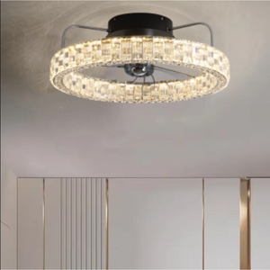 Nouvel arrivage Cacher le ventilateur 3 couleurs changeantes lumière LED lumineuse éclairage en verre pour salon salle à manger lampe d'intérieur - Product Image 6