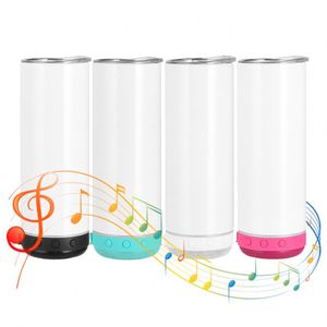 Nouvel Arrivage Gobelet Isotherme Droit de 20 oz pour Sublimation avec Haut-parleur Intelligent Intégré pour Presse à Chaud Entrepôt US - Product Image 1