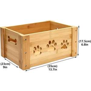 Contenitore in Legno Sostenibile Autoportante per Giocattoli e Cibo per Cani e Gatti - Product Image 5