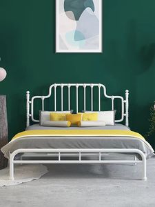 Сделано в Китае, высокое качество, простая дешевая черно-белая кованая железная Экологически чистая металлическая складная кровать - Product Image 2