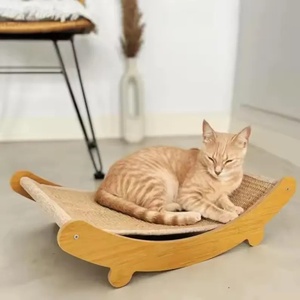 เตียงไม้สำหรับแมวในบ้าน เก้าอี้ข่วนขนแมวขนาดใหญ่ ทำจากวัสดุซิซอล - Product Image 2