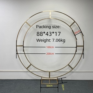 Filet rouge Double étagère ornements floraux arc de mariage pour la proposition fiançailles décoration de scène un endroit pittoresque pour des événements mémorables - Product Image 5