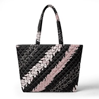 Nouveau sac fourre-tout pour femme imprimé sur mesure, style hawaïen, matelassé, ouvert, personnalisé, grande capacité, en polyester souple