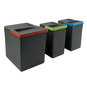 Cubo de Almacenamiento con Tapa Enrollable de 5L, Cubo de Basura Ecológico de Plástico y Metal para Uso en el Hogar, Exteriores y Baño - Product Image 1