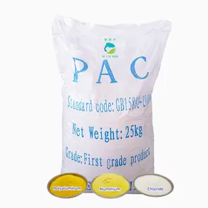 Suministro directo de fábrica de China precio bajo cloruro de aluminio polivinílico de alta calidad PAC 30% Tratamiento de Agua Potable grado alimenticio 1327-41-9