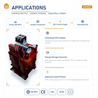 Transformateur d'isolement monophasé 4,0 kVA 220 V 43 V vers 480 V 550 V 630 V 690 V pour stockage d'énergie centralisé PCS, type sec, classe H