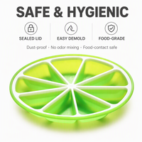 Bac à glaçons agrumes citron 8 cavités avec couvercle réutilisable de qualité alimentaire été boisson congélateur en gros usine directe prêt à expédier