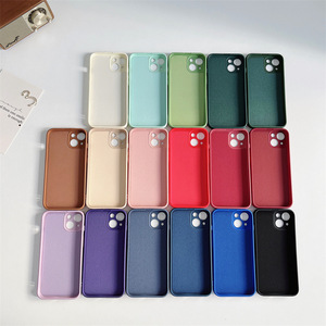 17 color sólido TPU funda de silicona para iPhone <span class=keywords><strong>11</strong></span> 12 13 14 15 pro Max para Samsung funda de goma suave para modelos Huawei - Product Image 2