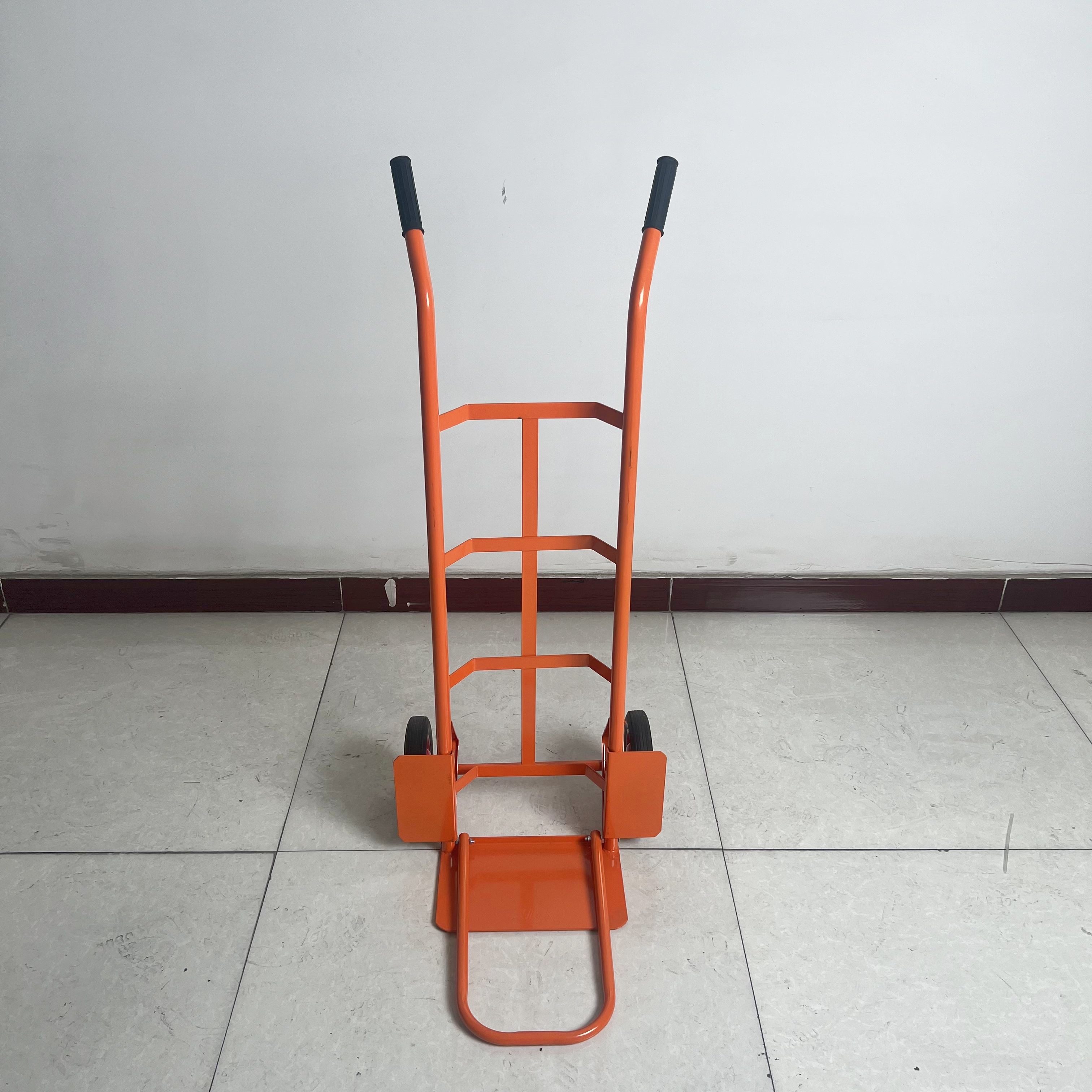 Heavy Duty 200kg Steel Platform Hand Trolley Truck with 10In. Pneumatic Tire OEM Customizable Cart for Storage & Shopping