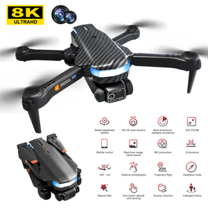Drone V8 fotografi udara profesional, mainan Quadcopter kamera 4K ganda dengan fungsi kamera, pesawat kendali jarak jauh UAV - Product Image 2