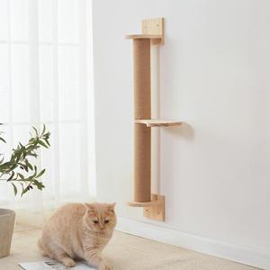 实木猫树可持续猫壁挂平台家具攀爬宠物抓挠柱 - Product Image 2