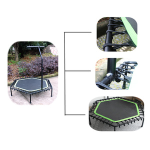 Mini <span class=keywords><strong>trampoline</strong></span> d'exercice d'usine OEM de qualité supérieure <span class=keywords><strong>Trampoline</strong></span> de fitness rond de 50 pouces avec poignée - Product Image 5