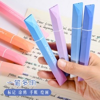 Juego de Marcadores Pastel con Punta Oblicua, 12 Colores para Codificación por Colores, Planificación y Diario
