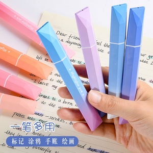 ชุดปากกาไฮไลท์สีพาสเทล หัวตัดเฉียง สวยงาม 12 สี สำหรับการจัดหมวดหมู่สี วางแผนงาน และจดบันทึก - Product Image 4