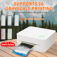 Printer Foto Mini Saku 2 Inci Desain OEM, Printer Portabel Nirkabel Mini Hitam-Putih untuk Ponsel