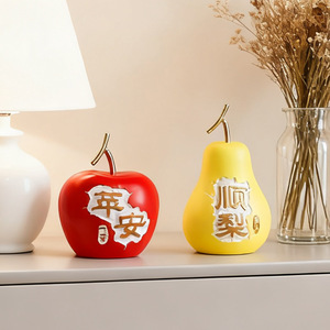 안전하고 매끄러운 사과와 배 모양 장식품, 거실, 복도 및 와인 캐비닛에 적합합니다. - Product Image 4