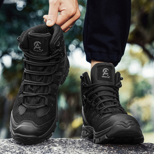 DSF26 Khaki Mesh <b>Hiking</b> <b>Boots</b> Breathable Outdoor All Seasons High Top Tactical Shoes - Product Image 5