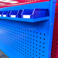 Banco de Trabajo Modular Resistente de 200 cm con Panel Perforado, 5 Cajones, Regleta Integrada, Capacidad de Carga Máxima de 600 kg, Personalizable OEM/OBM